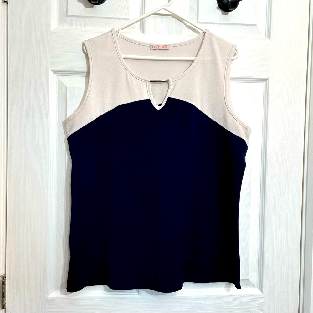 Keyhole Colour Block Tank Top